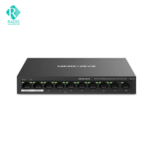سوئیچ 10 پورت مرکوسیس مدل MS110P-1