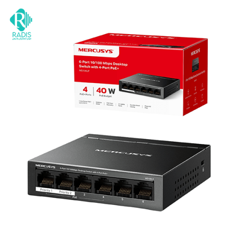 سوئیچ 6 پورت مرکوسیس مدل MS106LP