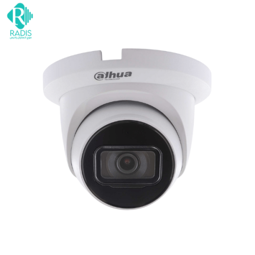 نمای جلوی دوربین دام DH-IPC-HDW3441TMP-AS با لنز مرکزی و طراحی گنبدی شکل