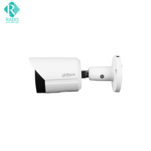 نمای بغل دوربین تحت شبکه داهوا مدل IPC-HFW2541S-S روی زمینه سفید