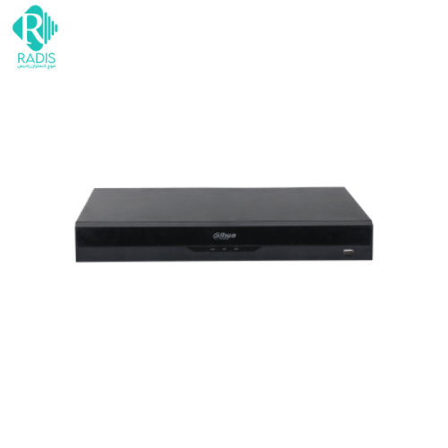 نمای جلو دستگاه NVR5232‑EI با پنل LED و دکمه‌ها