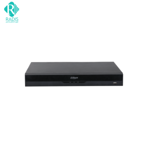 نمای جلو دستگاه NVR5216‑EI با پنل LED و دکمه‌ها