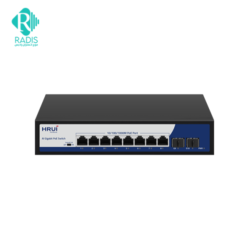 خرید-سوئیچ-گیگابیت-HR900-AFG-82NS-هشت-پورت-PoE-همراه-با-دو-پورت-گیگابیت