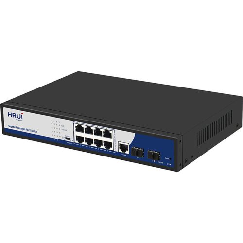 نمای پورت‌های PoE و Uplink SFP
