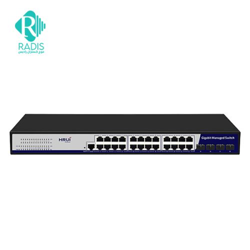 سوییچ شبکه 24 پورت HRUI مدل HR-SWG20244S