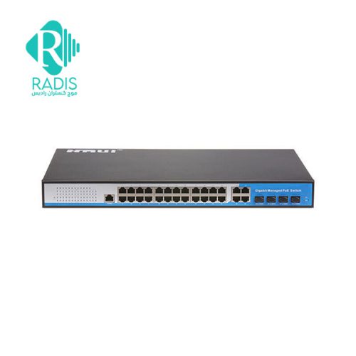 سوییچ شبکه 24 پورت HRUI مدل HR-AFGM-2444S-400