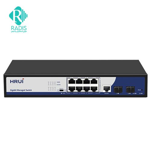 سوییچ شبکه 8 پورت HRUI مدل HR-SWG2082NS