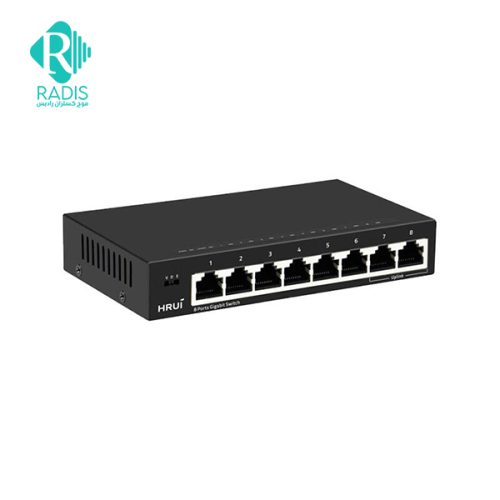 سوییچ شبکه 8 پورت HRUI مدل HR-SWG1080